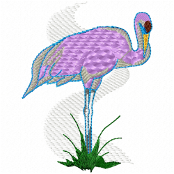 Egret Embroidery Design 9 Egret Embroidery Design 9